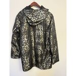 Dennis Basso Dennis by Dennis‎ Basso Leopard Reversible Trench Coat Womens L Hood Mob Wife Photo 2