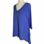 Kristin Crenshaw Handkerchief Hem Tunic Top 20PE Blue Photo 2