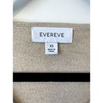 Evereve  V-Neck Ribbed Sleeve Heathered Light Tan Tunic Sweater XS Viscose soft Photo 4
