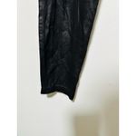 Free People  Black Faux Suede Fitted High Waisted Straight Legging size Small Photo 6