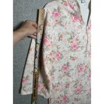 Miss Elaine Medium House Coat Robe Floral Womens Quilted Zip Pink White Womens Photo 9