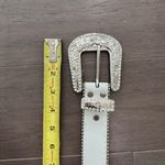 woman’s rhinestone belt with large buckle Y2K western White Photo 7
