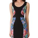 Black Halo Annabelle Sheath Watercolor Midi Dress Photo 5