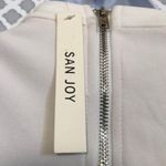 San Joy 🌞  white ivory keyhole stretchy‎ dress Photo 5