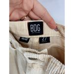BDG  Urban Outfitters High Rise Wide Leg Corduroy Pants Size 27 Cream Retro Fall Photo 1