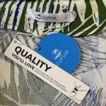 Cupshe  Wrap Dress Tropical Palm Leaf Print Green White Short Sleeve Midi Beach Photo 6