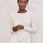 Garnet Hill Boxy Tunic Gray White Tee Size Small Photo 0