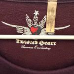 Twisted Heart Purple Long Sleeve Dress with Black Cutout Sequins – S Photo 2