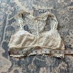 Aerie  Cream Lace Bandeau with Scalloped Trim Photo 1