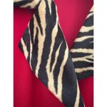 Vintage DOLCE Red Overcoat M Double Breasted Leopard fur Trim Women's Size M Photo 3