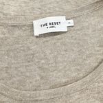 The Reset Linen Blend Everyday Knit Tee Shirt Blouse Relaxed Top Beige Medium Tan Photo 4