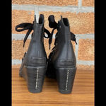 Sorel  After Hours Leather D Ring Lace up Wedge Sandal Bootie sz 5 Photo 2