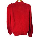 Vintage 90s DEB Chunky Knit Cardigan Shawl Collar Button Front Red S Photo 1