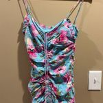 ZARA  Ruched Floral Mini Dress Photo 1