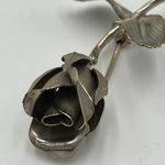 Giovanni Silver Toned Rose Bud Flower Brooch Pin Photo 0
