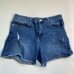 Just Black  Womens Denim Jean Cut Off Tomboy Distressed Shorts Size 29 Photo 0