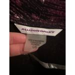 Allison Daley Women's Large 3/4 Sleeve Purple Striped Open Cardigan Photo 7