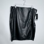 NWT Stitch Fix Liverpool Faux Leather Skirt Pencil Side Slit Black Size 18W Photo 1