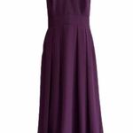 After Six Aubergine Spaghetti Strap Pleated Pocket Formal Dress 1514 Size 14 NEW Photo 1