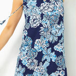 Lilly Pulitzer  Johana Sleeveless Cover Up Dress Low Tide Navy Bouquet All Day Photo 0