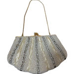 La Regale Vtg Beaded Clam Shell Pinch Style Evening Cocktail Purse Clutch 1950s Photo 0