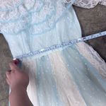 American Vintage Vintage coquette tulle lace cottagecore striped heart printed maxi dress Photo 2