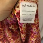 For Love & Lemons  FL&L Felicia Chiffon Midi Dress in Red Floral Size Medium Photo 6