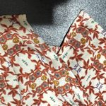 Anthropologie  Red and White Floral Blouse Photo 5