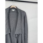 Garnet Hill  Wool Cashmere Blend Cardigan Women Small Gray Open Front Minimalist Photo 8