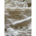 Anthropologie  Embroidered Shirt Long Sleeve White Crochet Lace Size Small Photo 1