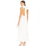 Revolve Misha x Evianna Satin Gown in Ivory Photo 1