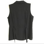 Vintage semi sheer black dark academia sleeveless blouse M Black Size M Photo 2
