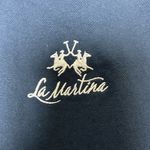 La Martina  Maserati Navy Luxury Polo Shirt Embroidered Logo Women Size 4 Photo 1