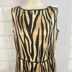 St. John silk tiger print sleeveless a-line dress size 12 Photo 4