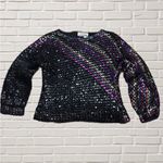 St. John Sequin Party Top Vintage 80s Sparkly Fun Shiny Statement Glittery Festive Photo 2