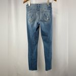 MOTHER Looker Ankle Fray Skinny Jeans in Love Gun Blue Size 25 Photo 8