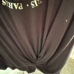 Ava James Elegant Black Paris Graphic Tee Photo 2