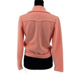 Vintage 70's Handmade Jacket Bright Cream Orange Feminine Retro Size Small Photo 4
