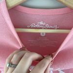 The Rolling Stones Pink White Red Lips Raw Hem Graphic Short Sleeve Band Tee Photo 6