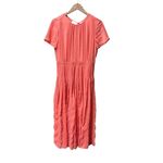 J.Crew Embroidered Flowy Chiffon Short Sleeve Pleated Skirt Midi Dress Pink 6 Photo 14