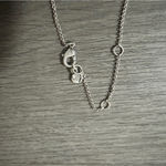 Silver Toned Chain & Disc 17" Long Necklace Lobster Claw Clasp Photo 3