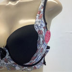 Massam Black & White Size Large. Floral Lace Underwire Bra Made in Brazil. New. Photo 2