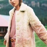 Anthropologie Ombre Cream, Tan & Pink Faux Fur Button-Up Coat, Size XS g… Photo 0