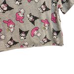Sanrio Kuromi My Melody Short Sleeve Casual Cropped Top T-Shirt Gray Small Photo 4