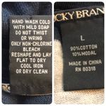 Lucky Brand Vintage 90s size L oversized navy blue and white striped top shirt Photo 5