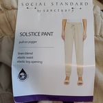 Sanctuary SOCIAL STANDARD BY SOLSTICE PANT PULL ON JOGGERS LINEN BLEND XXL NWT Photo 11