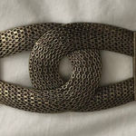 Chico's Chain Link Belt Gold Y2K 90s Statement Mesh Large Medium Adjustable Photo 0