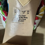 Franco Sarto Carmella Floral Knot Slide Sandals Heeled Square Toe - Size 7M Photo 11