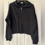 RE/DONE REDONE $70’s Women’s Grey Half Zip Cotton Pullover Sweatshirt Size Large Photo 3