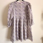 Daughters of India Binita Mini Dress Violet Floral Boho Cotton XS NWT Purple Photo 12